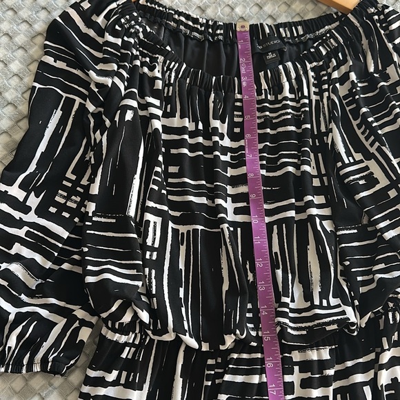 AB Studio Black and White Patterned Women's Dress - Picture 6 of 8